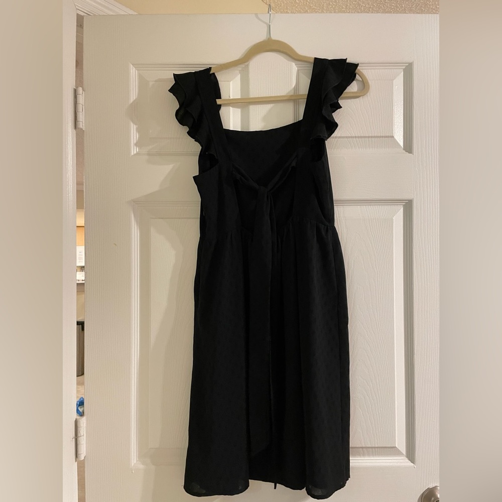 Black dress with big bow in back